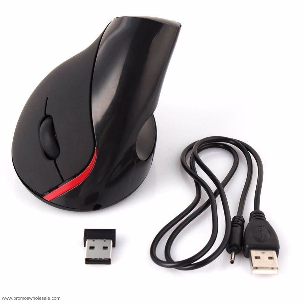 2.4 GHz Ergonomické Vertikální Bezdrátová Myš USB