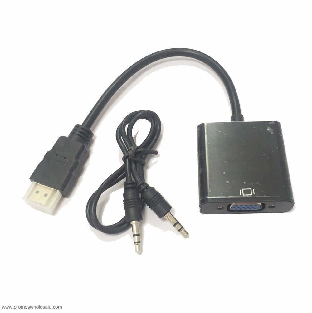 Converter Adapter HDMI Till VGA Audio Kabel