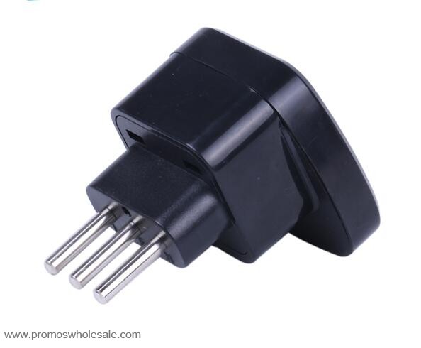  10/16A svart plug converter travel adapter 