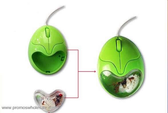  mouse verde con interno liquido 