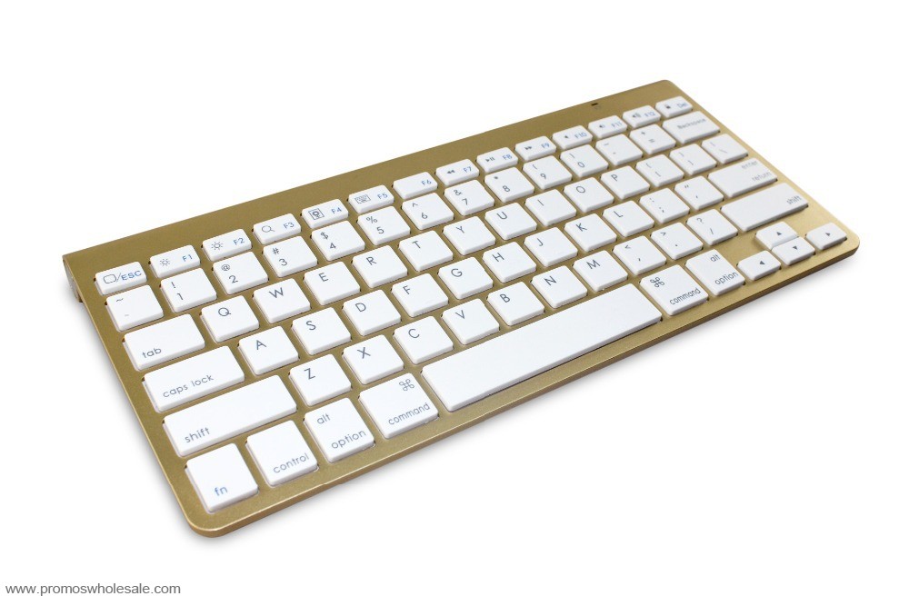teclado con bluetooth inalámbrico mini Slim color oro