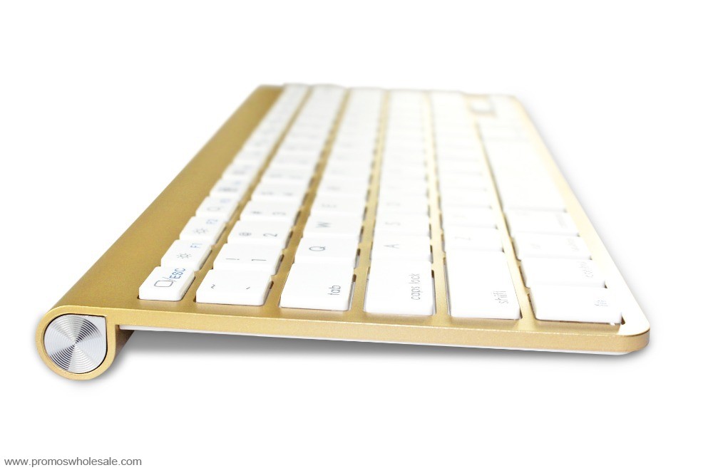 teclado con bluetooth inalámbrico mini Slim color oro