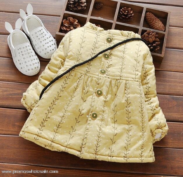 girls thicken dresses with cute bag