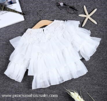 long sleeve lace white t-shirt for girls