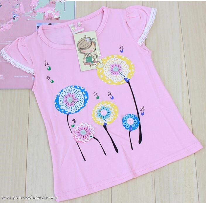 meninas manga curta t-shirt