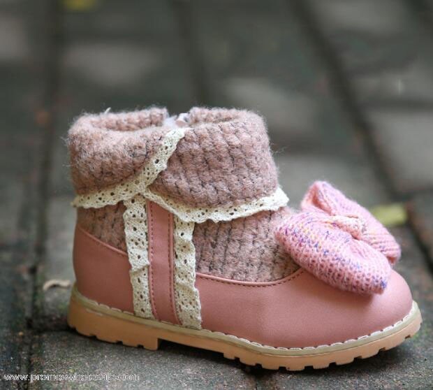 winter warm bowknot boots