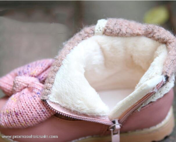 winter warm bowknot boots